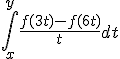 \int_x^{y}\frac{f(3t)-f(6t)}{t}dt